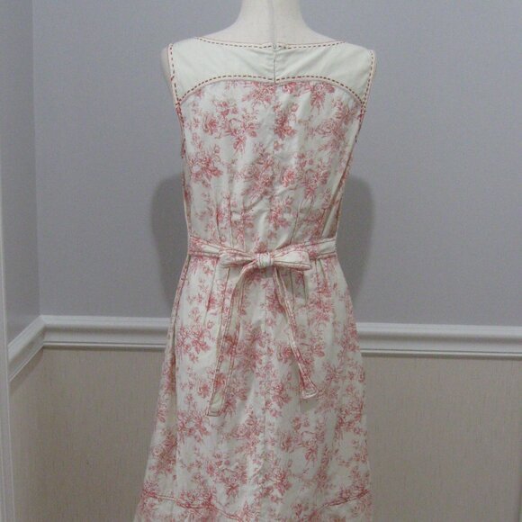 Peruvian Connection Floral Toile Print Cottagecore Midi Sundress sz M - Picture 8 of 11